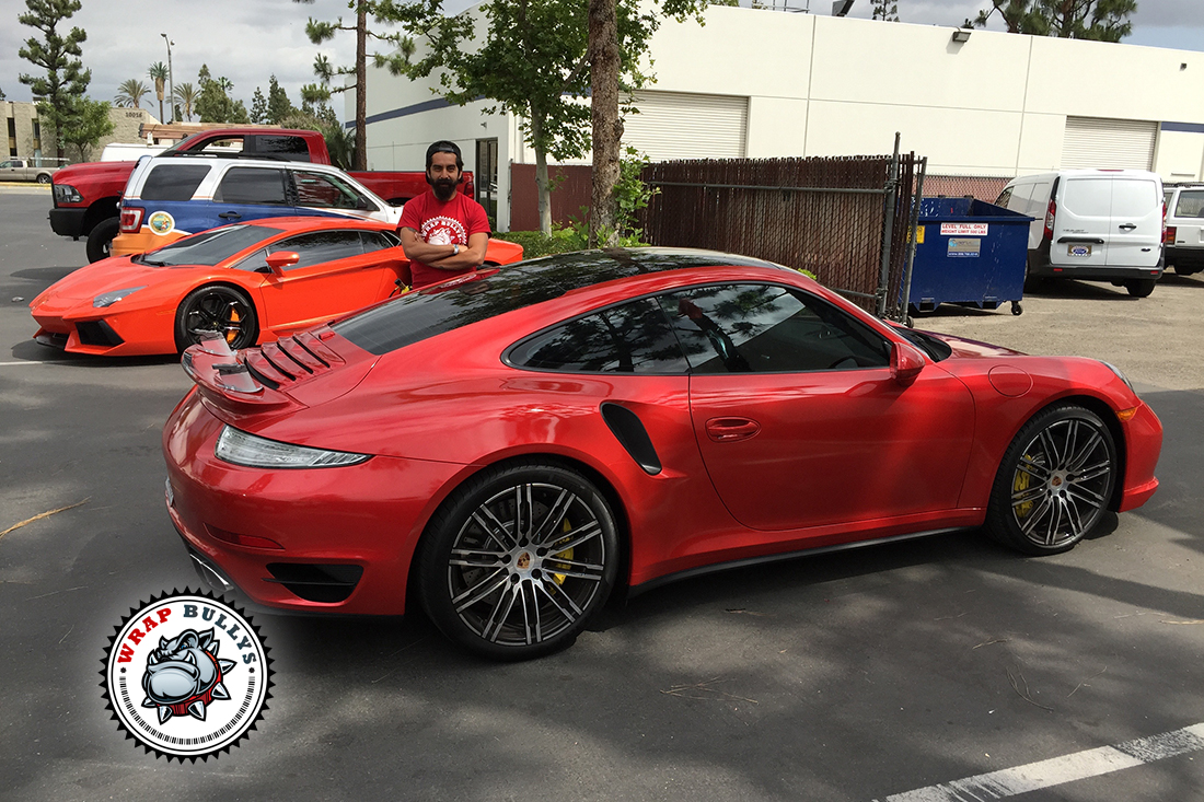  911 Turbo Wrapped in 3M Gloss Dragon Red Car Wrap  Wrap Bullys
