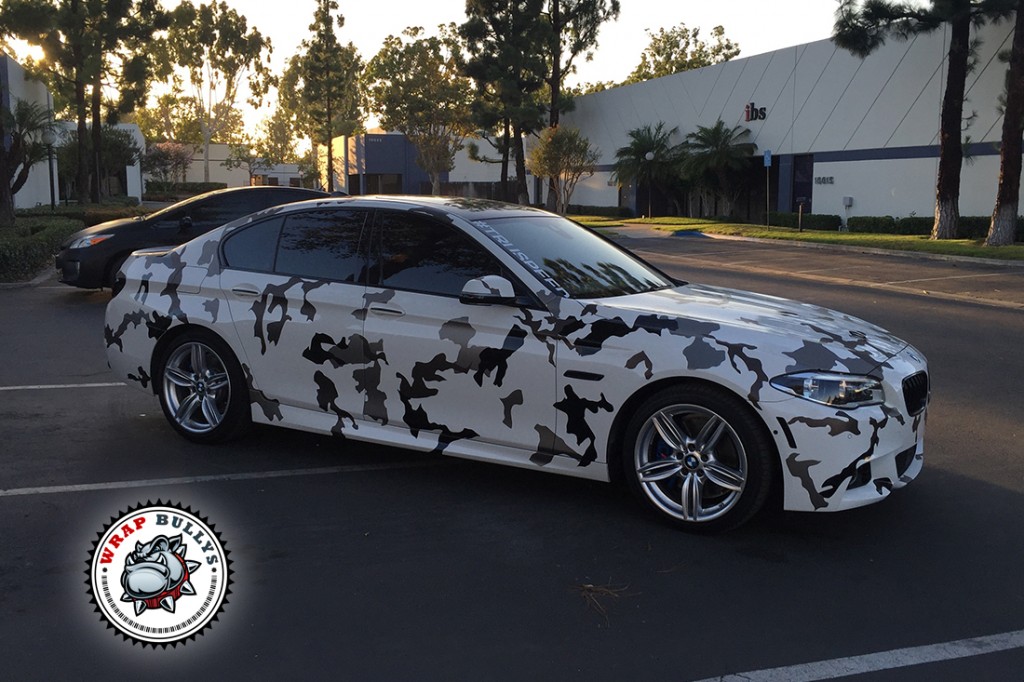BMW 550i vehicle wrap project