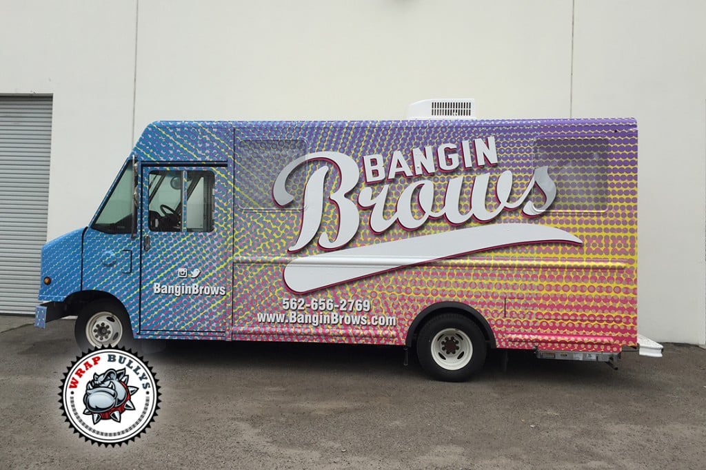 Banging Brows vehicle wrap project