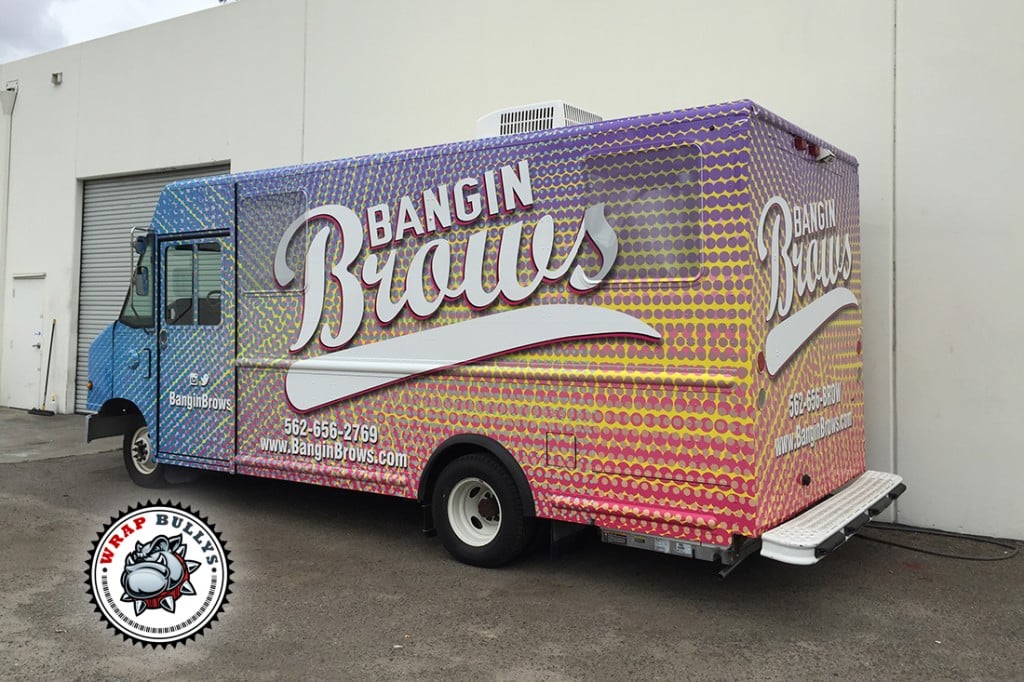 Banging Brows vehicle wrap project