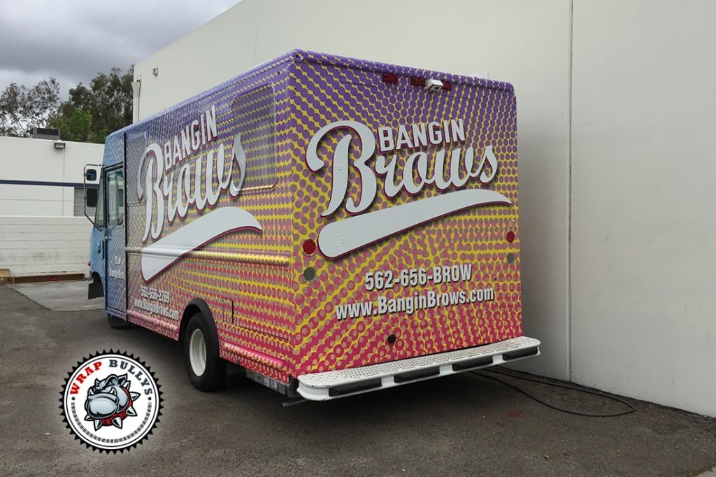 Banging Brows vehicle wrap project