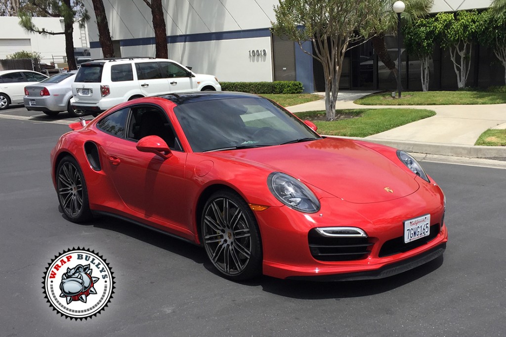 Porsche 911 3M Gloss Dragon Red Wrap Gardena