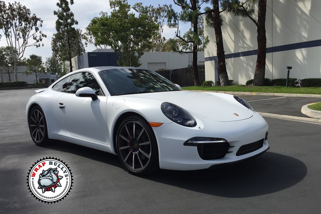 Porsche 911 3M Satin White Wrap Gardena