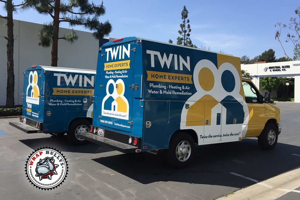 Twin Home Experts box truck wrap in Gardena