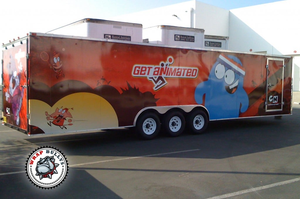 Cartoon Network toy hauler trailer wrap in Gardena