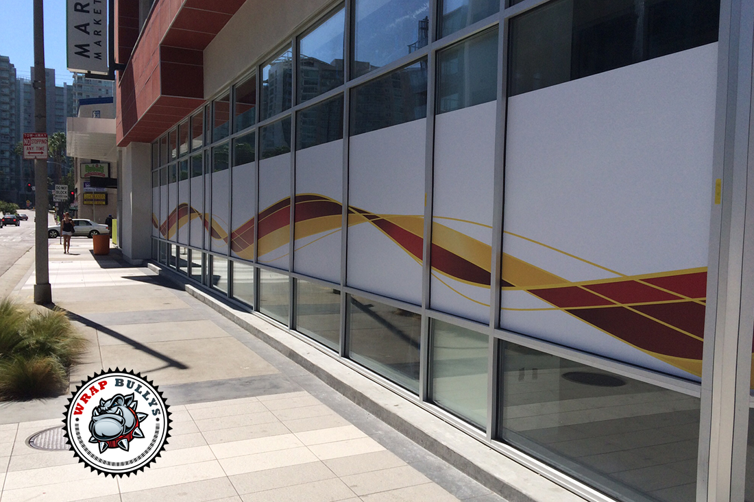 custom design, print, and install window wraps in los angeles ca.