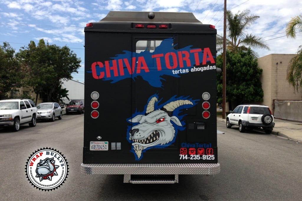 Chiva Tortas Food Truck Wrap vehicle wrap project