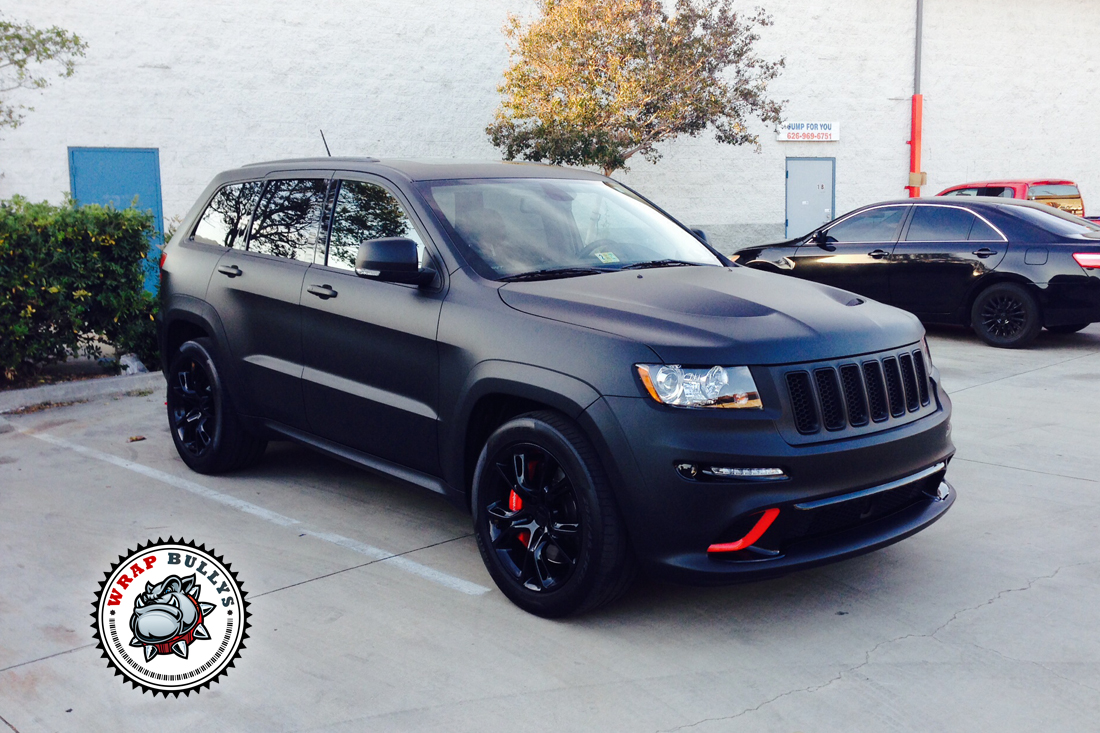 Jeep SRT8 Wrapped in Deep Matte Black Wrap 10