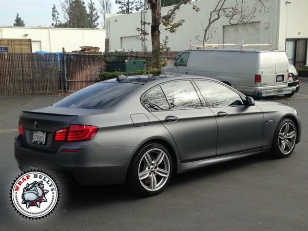 3M Dark Matte Gray BMW 550i Car Wrap