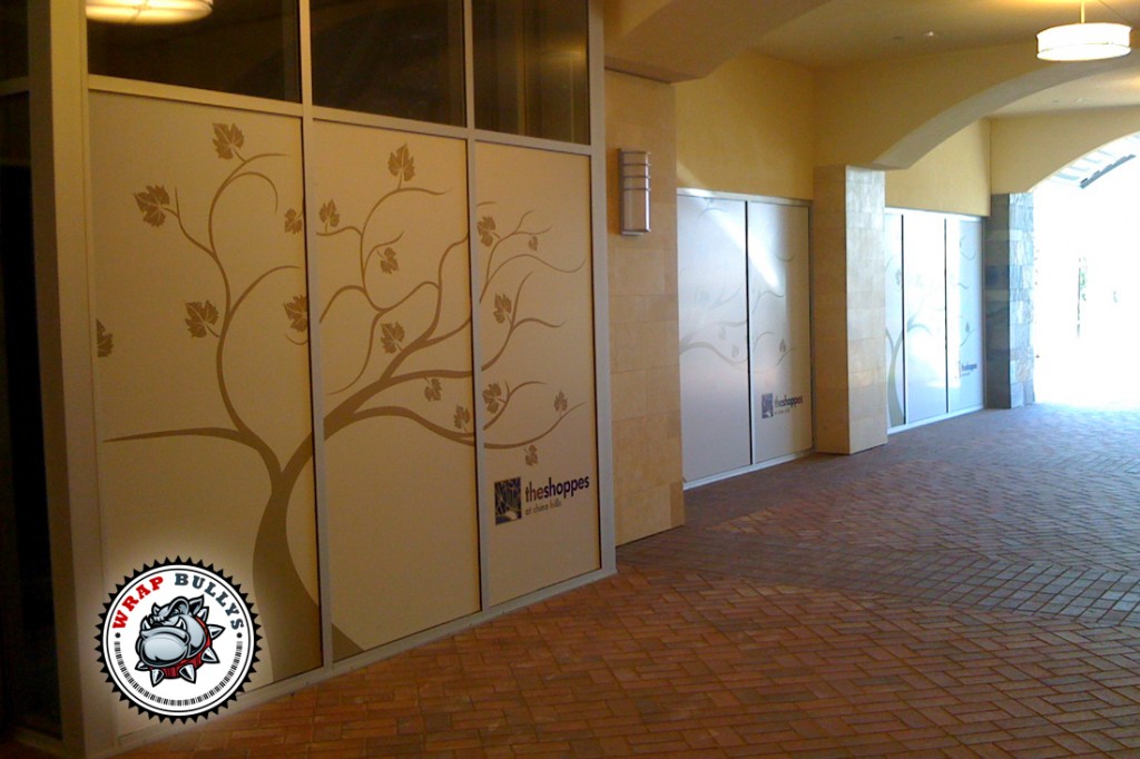 The Shoppes Storefront Window Graphics Wrap vehicle wrap project