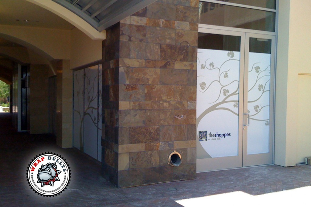 The Shoppes Storefront Window Graphics Wrap vehicle wrap project