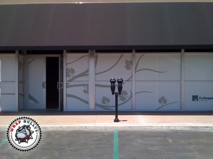 The Shoppes Storefront Window Graphics Wrap