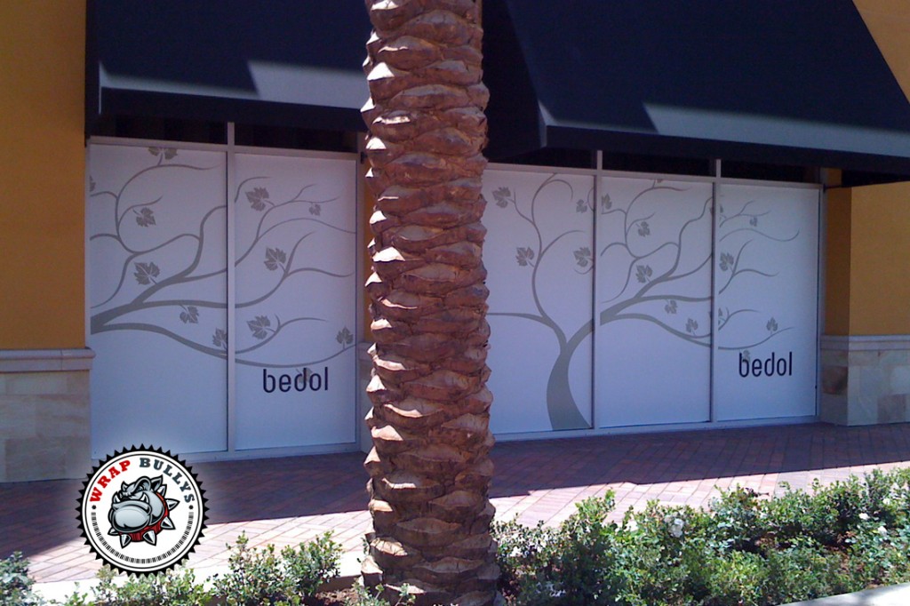 The Shoppes Storefront Window Graphics Wrap vehicle wrap project