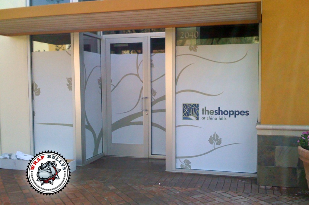 The Shoppes Storefront Window Graphics Wrap vehicle wrap project
