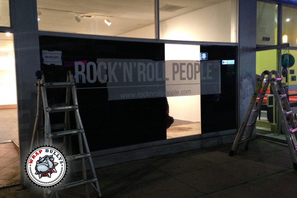RockNRoll Retail Storefront Window Graphics Wrap vehicle wrap project