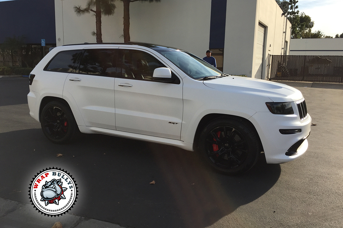 Elevate Your Jeep SRT with 3M Satin White Vehicle Wrap