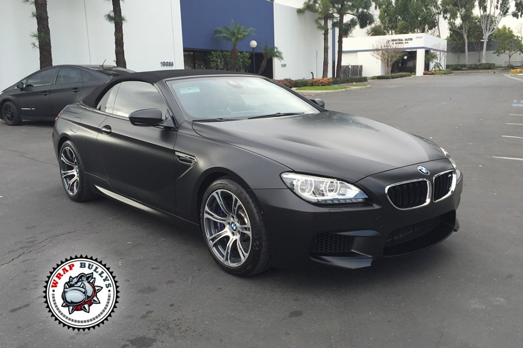 BMW M6 3M Satin Black Wrap Gardena