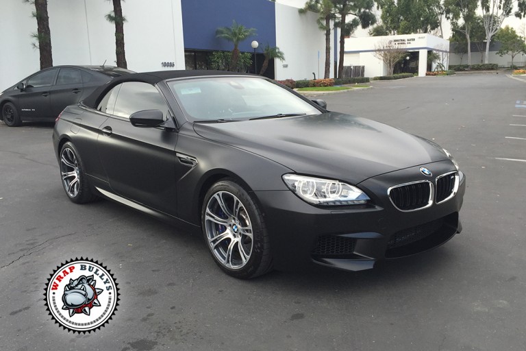 BMW M6 3M Satin Black Wrap Gardena