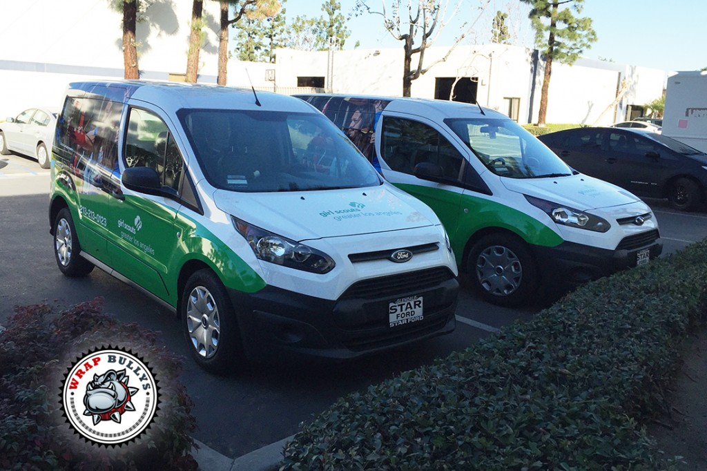 Girl Scouts Ford Transit Connect fleet wrap in Gardena