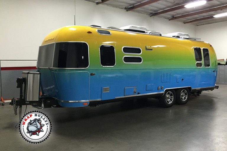 Samsung Airstream trailer wrap installed in Gardena