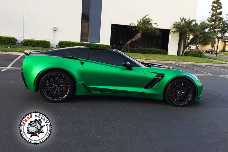 Corvette Z06 3M Satin Green Wrap Gardena