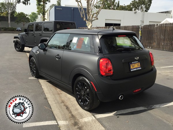 3M Matte Black Mini Cooper Car Wrap