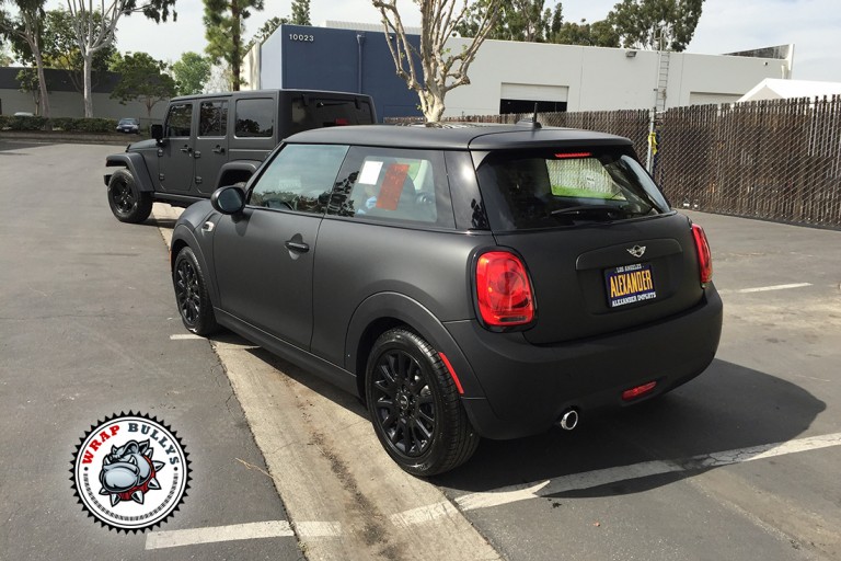 Mini Cooper 3M Matte Black Wrap Gardena