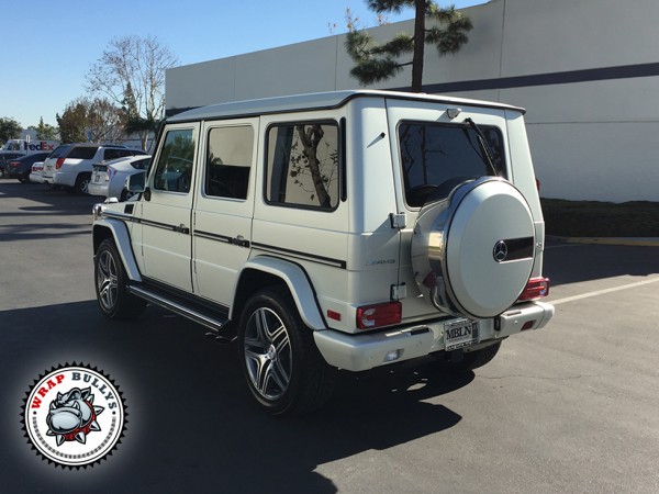 3M Satin Pearl White Mercedes Benz G63 AMG Vehicle Wrap