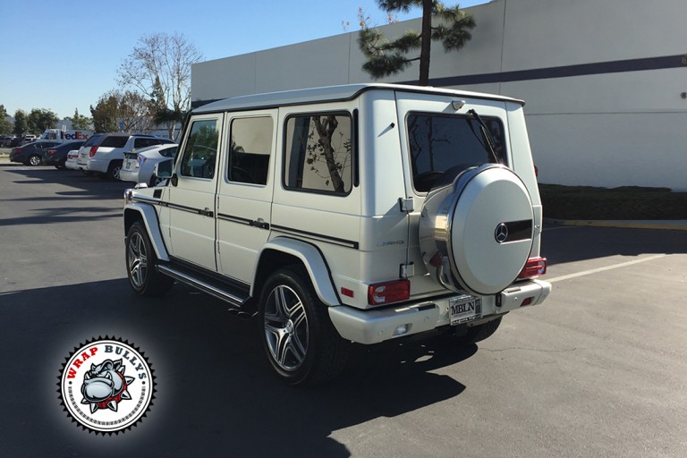 Mercedes-Benz G63 AMG 3M Satin Pearl White Wrap Gardena