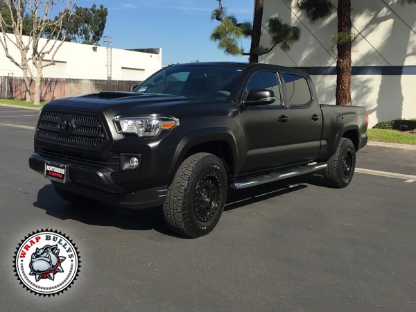 3M Satin Black Toyota Tacoma Truck Wrap