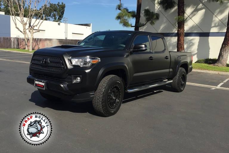 Toyota Tacoma 3M Satin Black Wrap Gardena