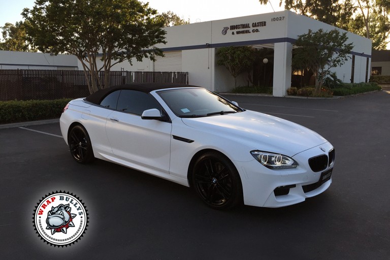 BMW M6 3M Satin White Wrap Gardena