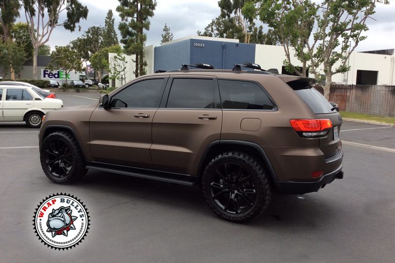 Jeep Grand Cherokee wrapped in 3M Matte Brown Metallic in Gardena