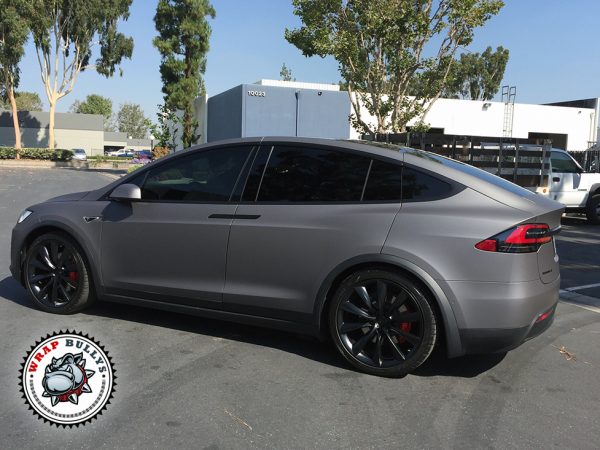 Avery Matte Charcoal Tesla X Wrap