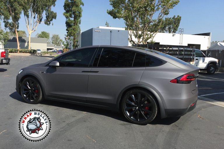 Tesla Model X Avery Matte Charcoal Wrap Gardena