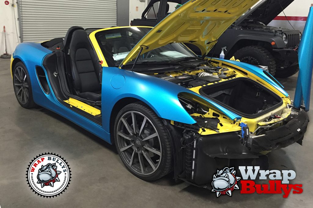 Porsche Cayman vehicle wrap project