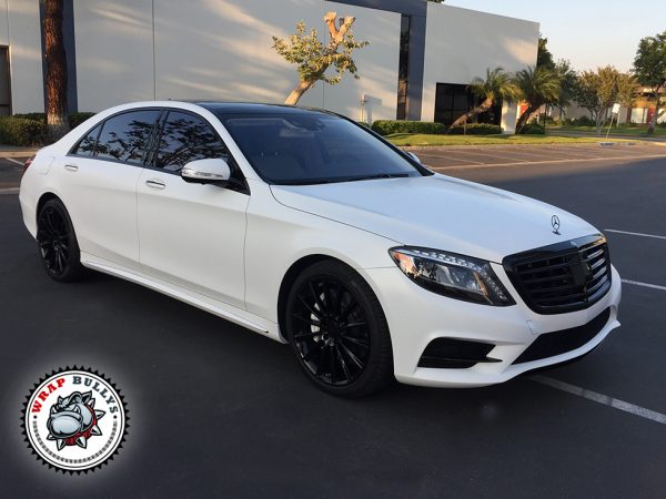 Effortless Elegance: Mercedes Benz S550 Car Wrap in 3M Satin White