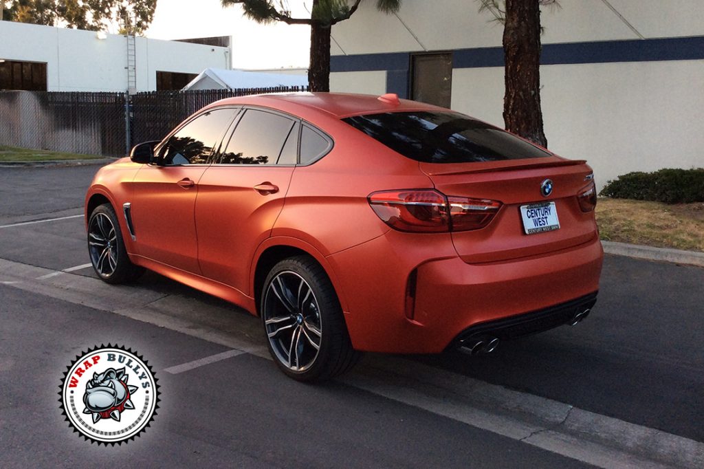 BMW X6M 3M Satin Smoldering Red Wrap Gardena