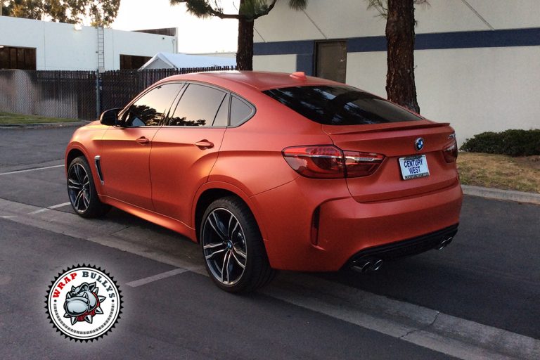 BMW X6M 3M Satin Smoldering Red Wrap Gardena