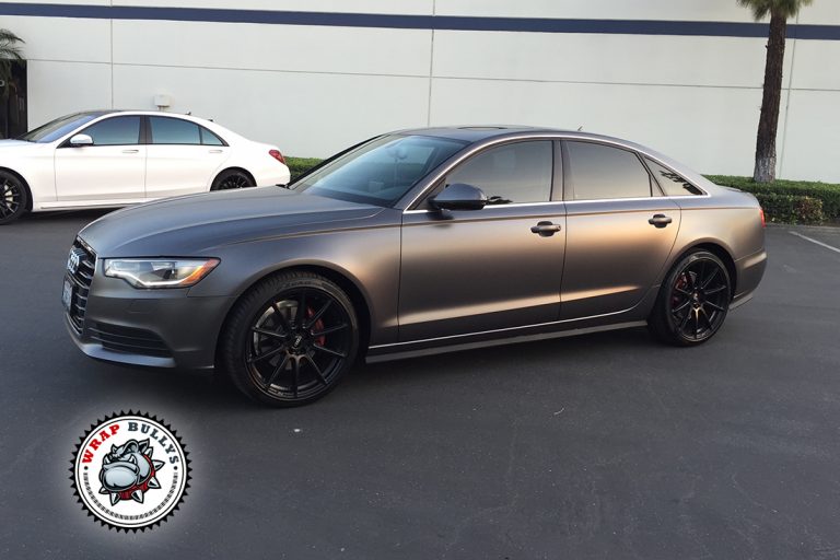 Audi A4 3M Satin Dark Gray Wrap Gardena