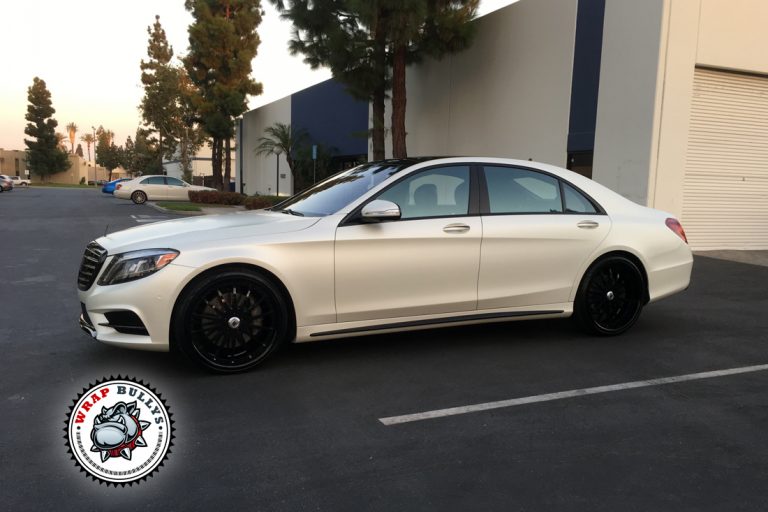 Mercedes-Benz S550 3M Satin Pearl White Wrap Gardena