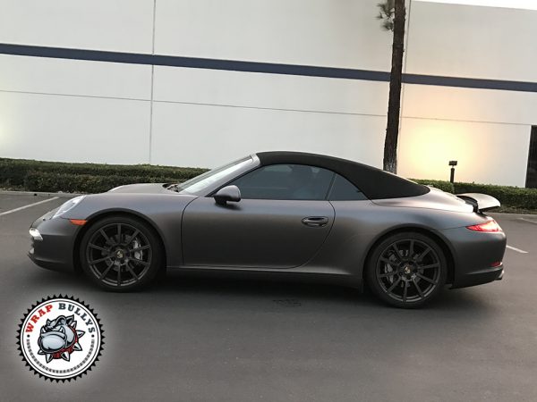 Stealth Elegance: Porsche 911 Unveiled in 3M Satin Dark Gray Car Wrap