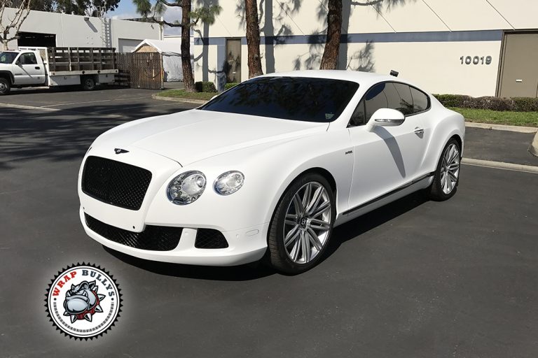 Bentley GT 3M Satin White Wrap Gardena