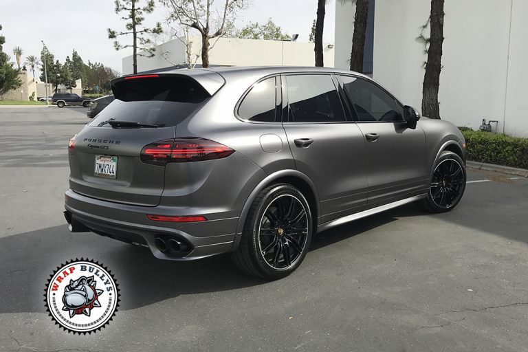 Porsche Cayenne GTS 3M Satin Dark Gray Wrap Gardena