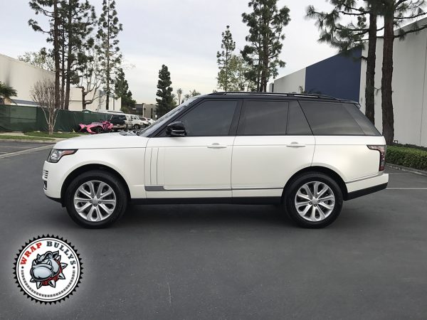 Avery Satin Pearl White Range Rover Vehicle Wrap