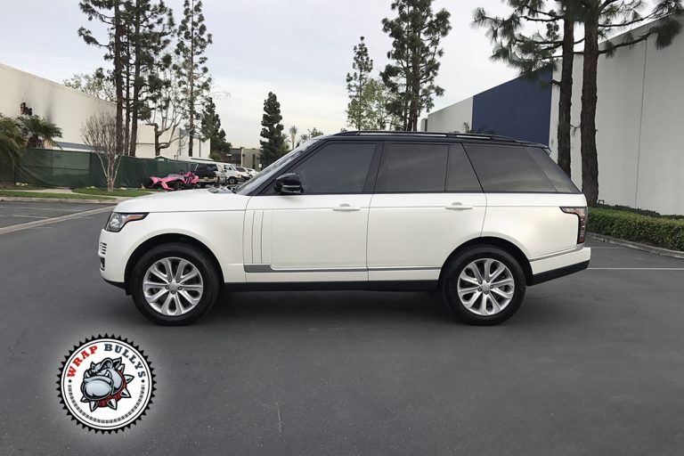 Avery Satin Pearl Full Wrap Range Rover Gardena