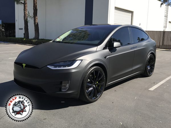 Elevate Your Drive with 3M Matte Deep Black Tesla Model X Car Wrap