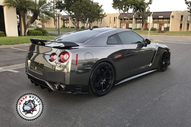 Nissan GT-R Avery Black Chrome Wrap Gardena