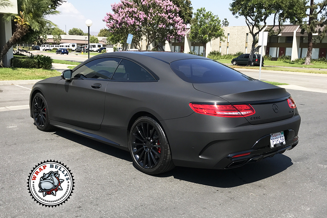 3M Matte Black Mercedes Benz S550 AMG – Wrap Bullys