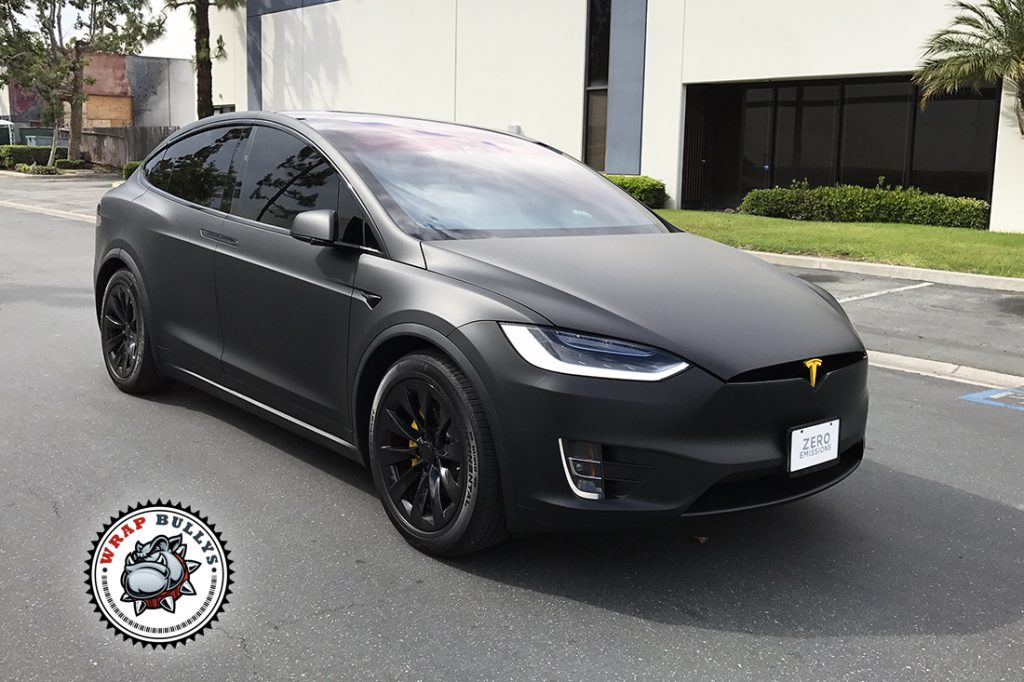 Tesla Model X 3M Deep Matte Black Wrap Gardena